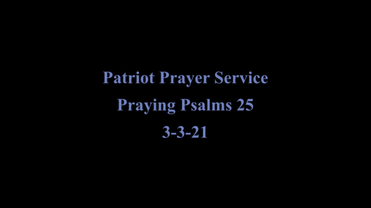 Praying Psalm 25