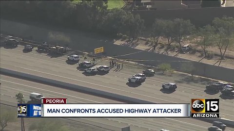 Good Samaritan confronts accused highway attacker