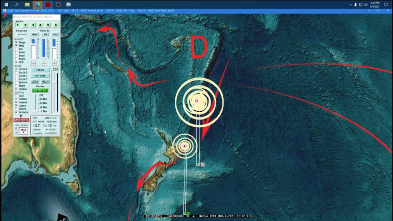 Dutchsinse: THREE Mega-quakes strikes North of New Zealand M8.1 , M7.4 & M7.3