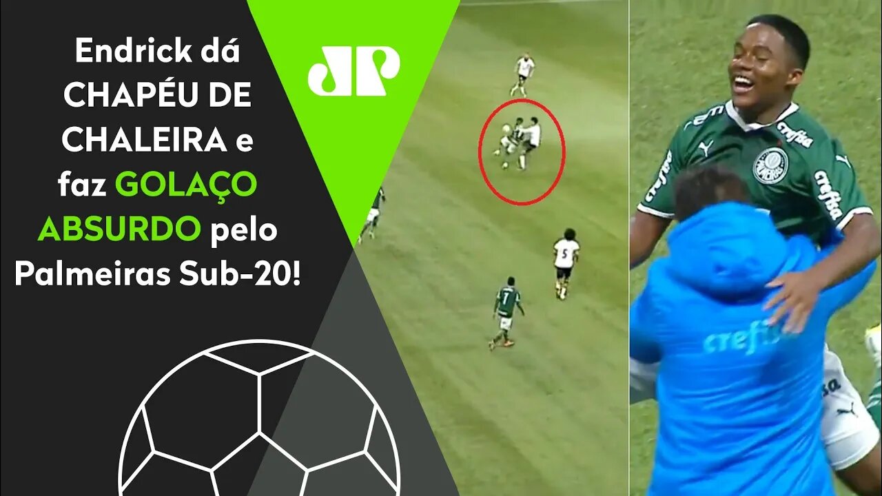 GOLAÇO PUSKÁS! Endrick faz GOL ABSURDO após CHAPÉU DE CHALEIRA pelo Palmeiras Sub-20!