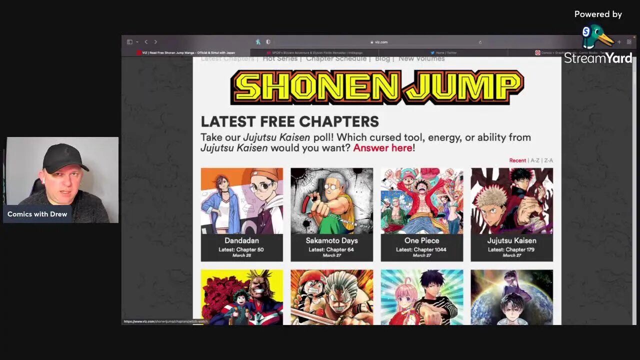 Live Stream March 28, 2022: Drew talks Manga