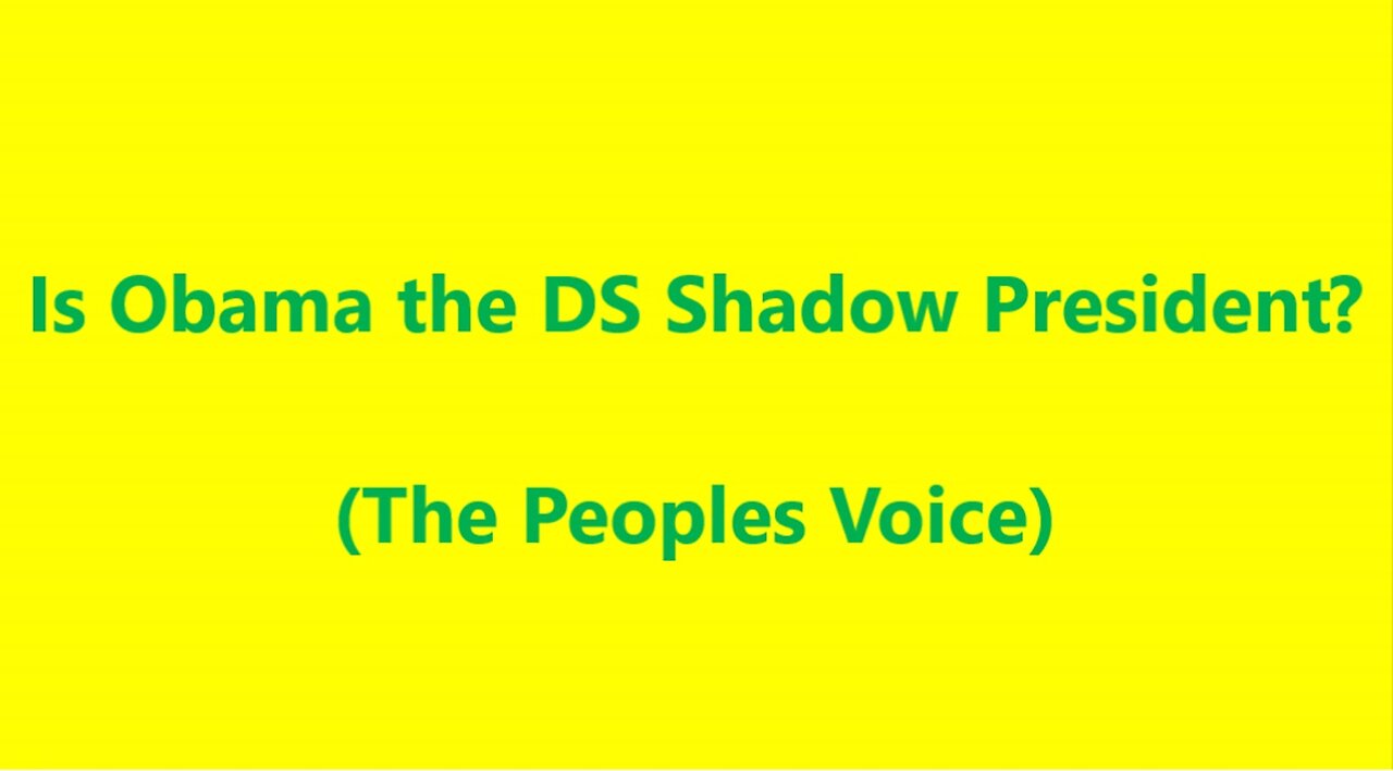 Obama Outed As Shadow President Secretly Orchestrating Hamas-Israel False Flag