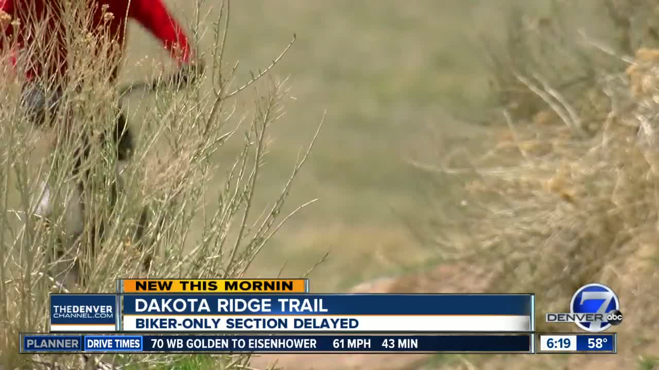 Dakota Ridge biker-only trail delayed