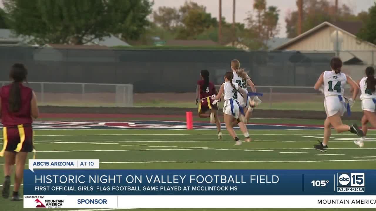 Valley students hit the field for first official girls' flag football games