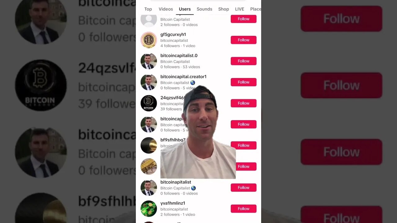 There is a crazy amount of fake Bitcoin Capitalist accounts on Tiktok, i am not messaging to teach y