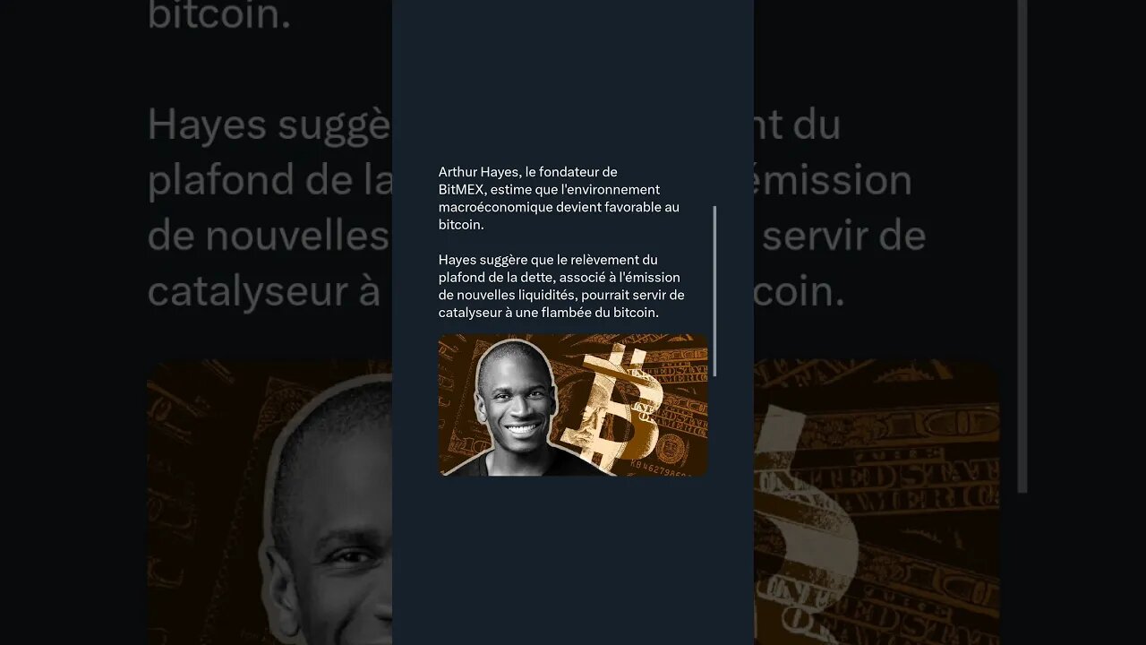 Arthur Hayes, le fondateur de BitMEX, estime que macroéconomique devient favorable au bitcoin