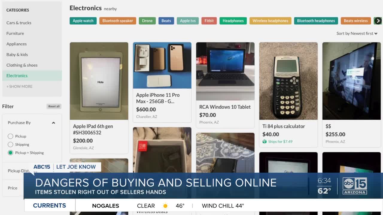 The dangers of selling something online
