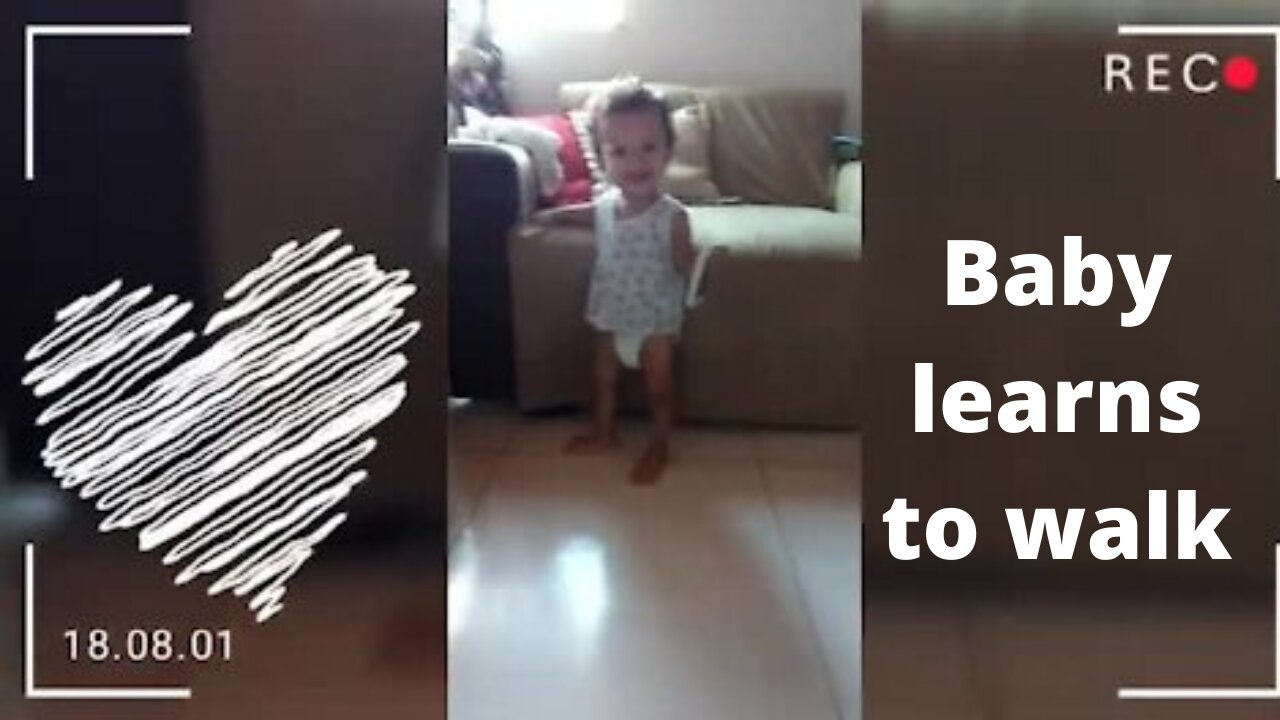 Baby Learns to Walk in great happiness