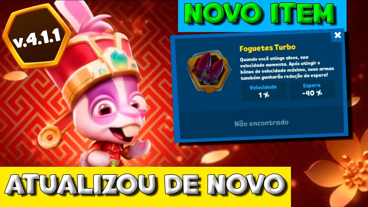 NOVO ITEM FOGUETES TURBO NOVA ATUALIZAÇÃO 4.1.1 | COMO ATUALIZAR O JOGO? YARA MELHORADA? ZOOBA