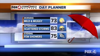 Showers and storms expected in SWFL Tuesday