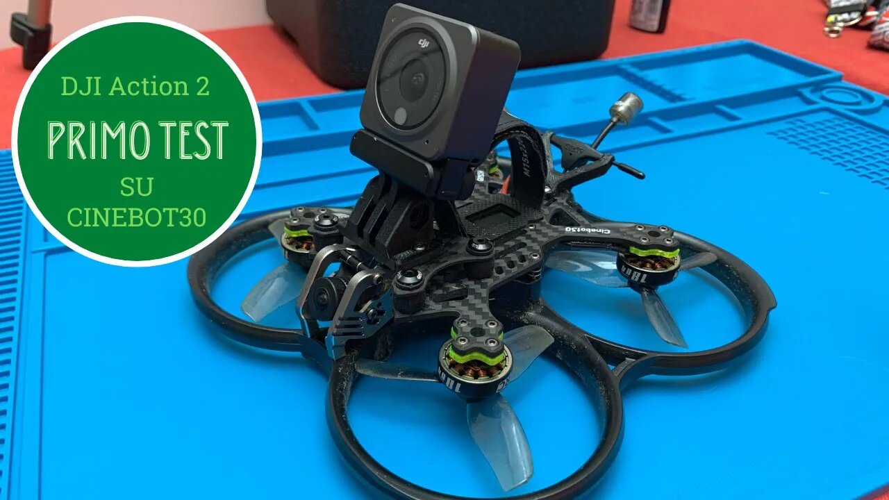 Test DJI Action 2 no filtri, no stabilizzazione e no protezione su CineBot30