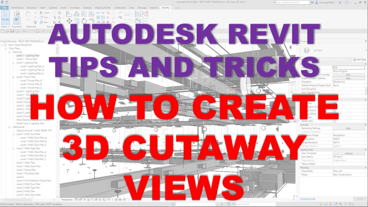 AUTODESK REVIT TIPS AND TRICKS: HOW TO CREATE 3D CUTAWAY VIEWS