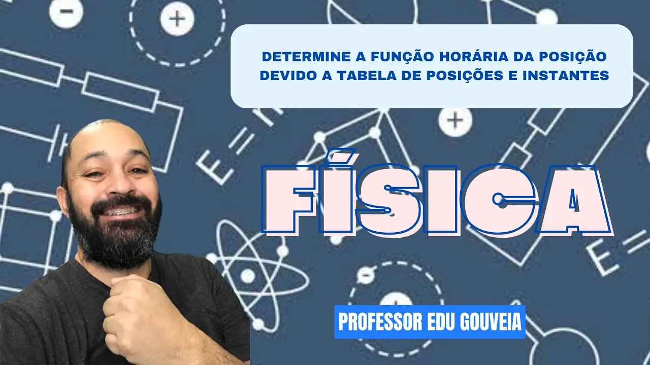 Determine a função horária da posição devido a tabela de posições e instantes