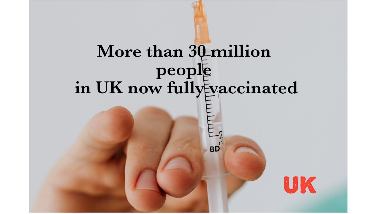 More than 30 million people in UK now fully vaccinated
