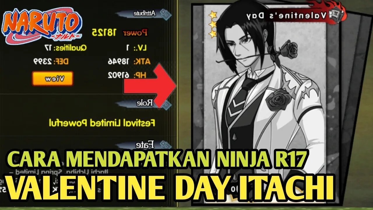 Legendary Heroes Revolution: Cara Mendapatkan Ninja R17 Valentine Day Itachi Uchiha di Weapon Chest