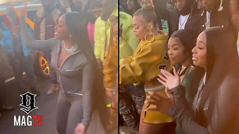 Yung Miami & Latto Pop Out In New York For Lola Brooke's "Don't Play Wit It" Remix Video! 🎥