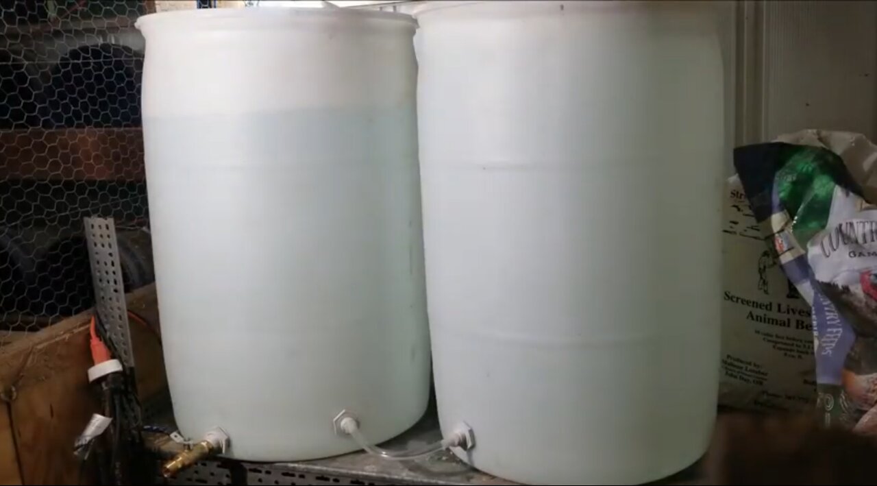 Connecting Two 55 Gallon Water Barrels and Adding a Faucet