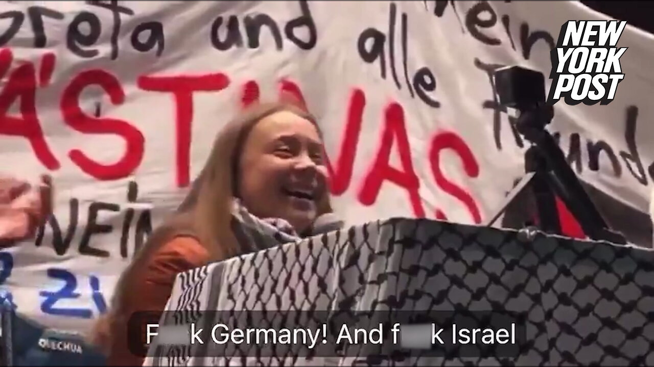 Greta Thunberg giggles while saying "F— Germany" and "F— Israel" in viral clip