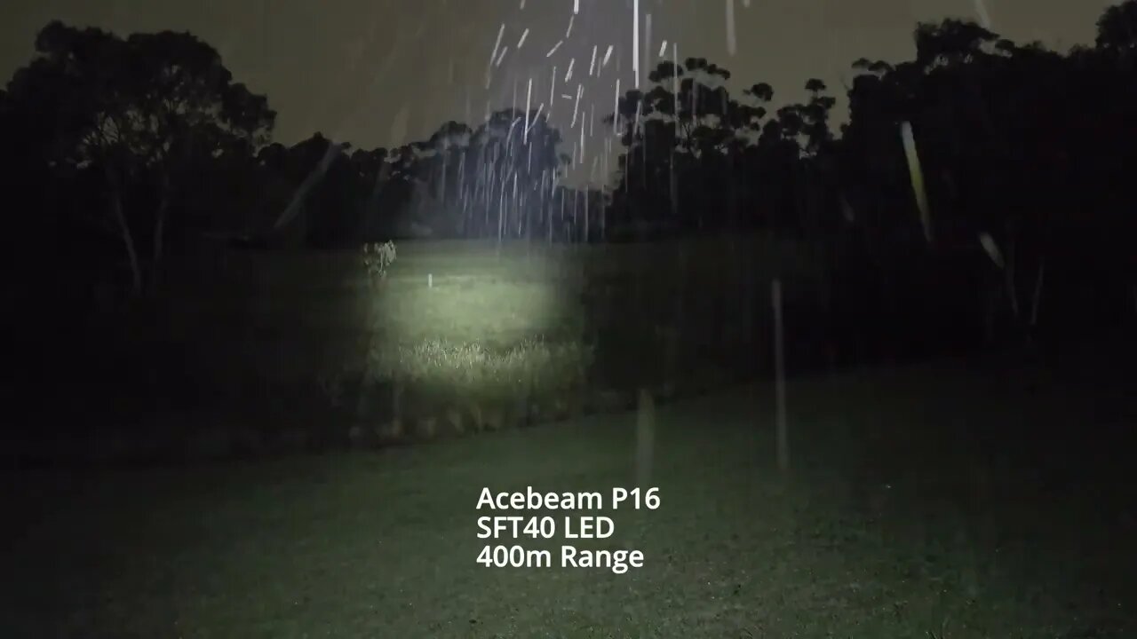 Acebeam P16 Tactical Flashlight: Long -range beamshots