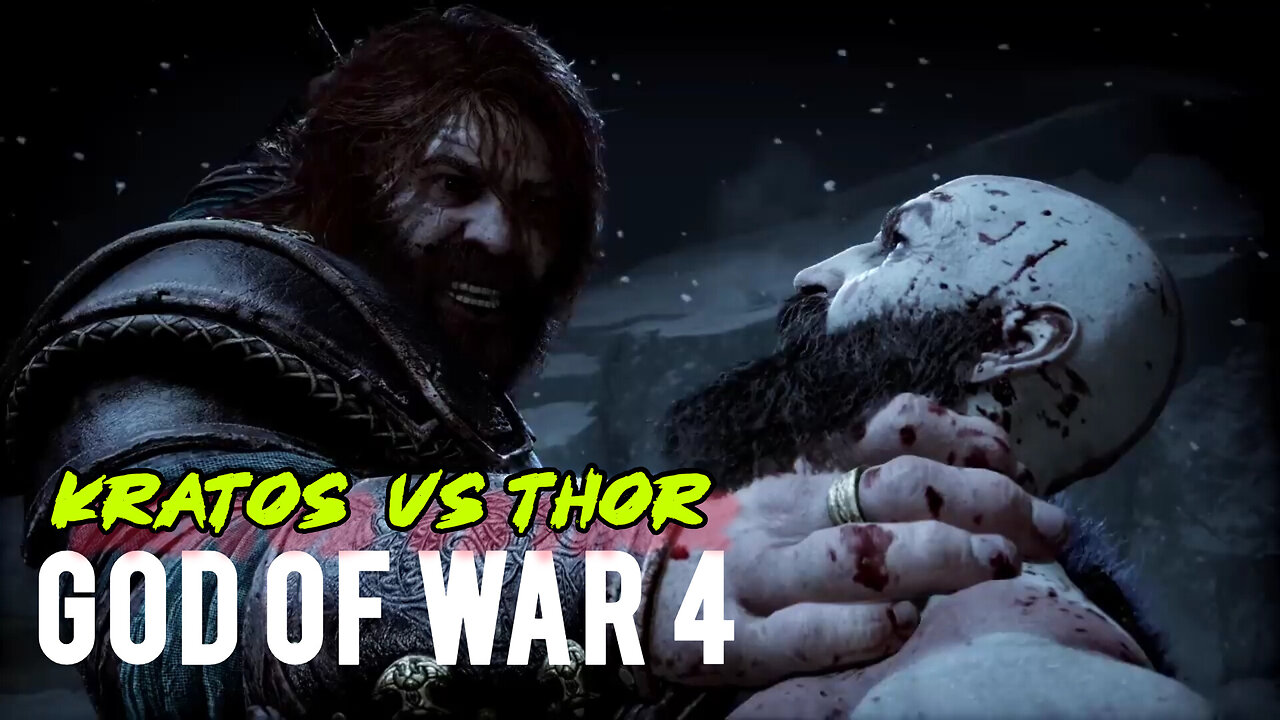 God of War 4 - Kratos vs Thor Gameplay 4