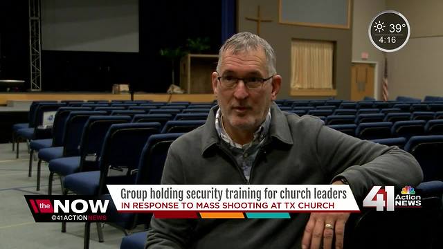 Group holding security training for church leaders