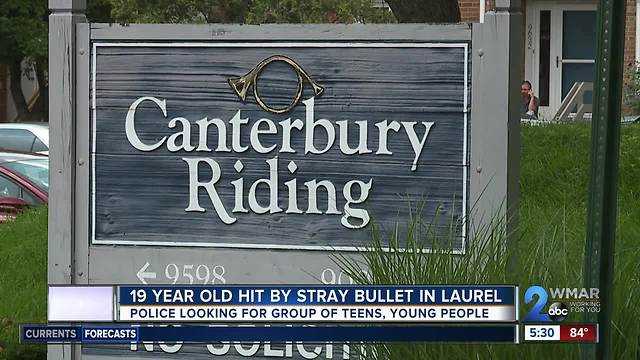 19 Year Old Hit By Stray Bullet In Laurel