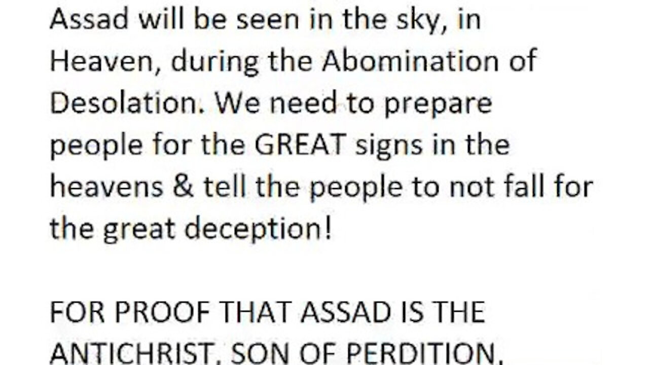 RED ALERT: STRONG DELUSION REVEALED: ANTICHRIST TO BE SEEN IN HEAVEN