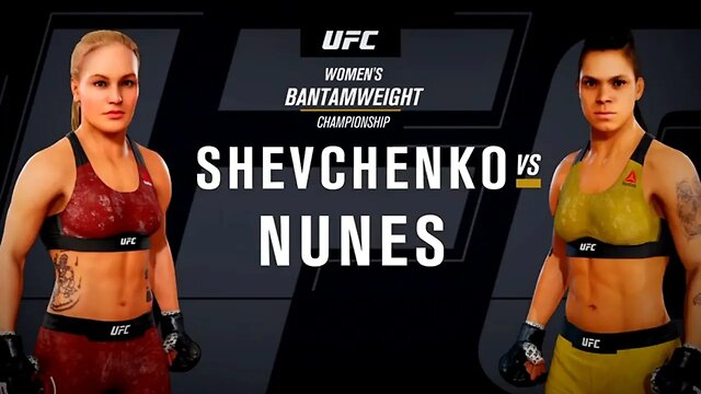 EA Sports UFC 3 Gameplay Amanda Nunes vs Valentina Shevchenko