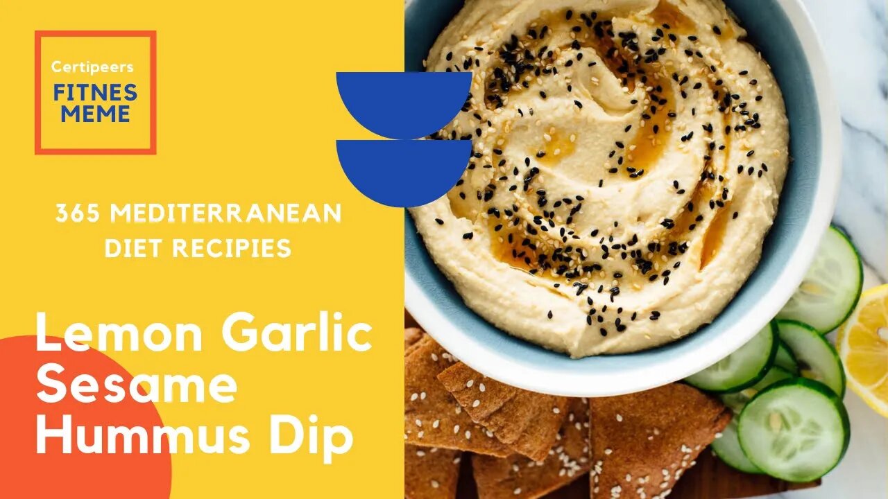 Fitness Diet | Lemon Garlic Sesame Hummus Dip - 67/365 - Mediterranean Diet