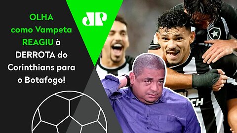 HILÁRIO! HAHAHA! OLHA como Vampeta REAGIU a Botafogo 3 x 0 Corinthians!