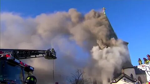 Cambridge, Massachusetts: 4-alarm working structure fire at Faith Lutheran Church.