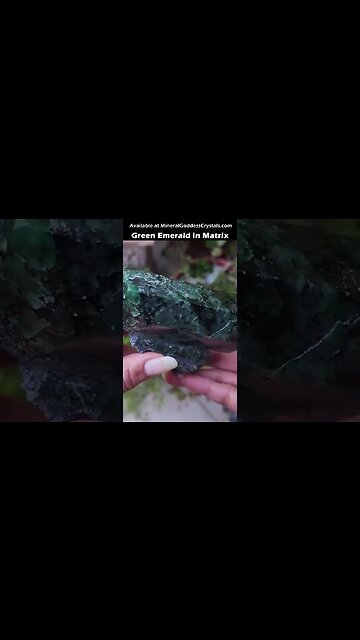 Green Emerald in Matrix. A Heart Chakra Stone and Taurus Birthstone!