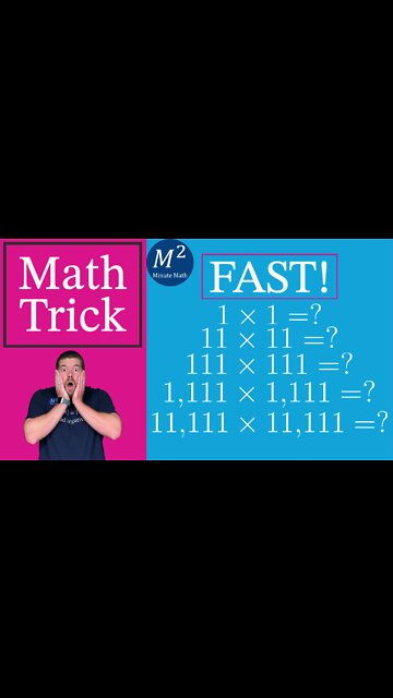 Multiply 11,111 X 11,111 FAST! - Minute Math Tricks - Part 26 #shorts