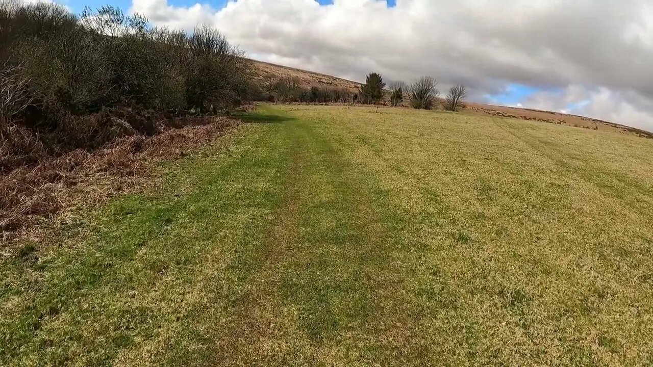 Hiking back to camp. Reddacleave campsite Dartmoor 26th March 2023