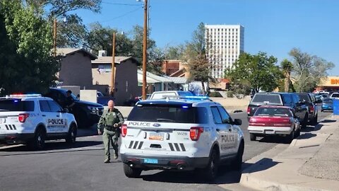 Albuquerque PD at a SWAT call, suspect apprehended on arrest warrant!