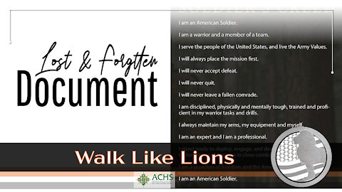 "Lost & Forgotten Document" Walk Like Lions Christian Daily Devotion with Chappy Aug 19, 2021