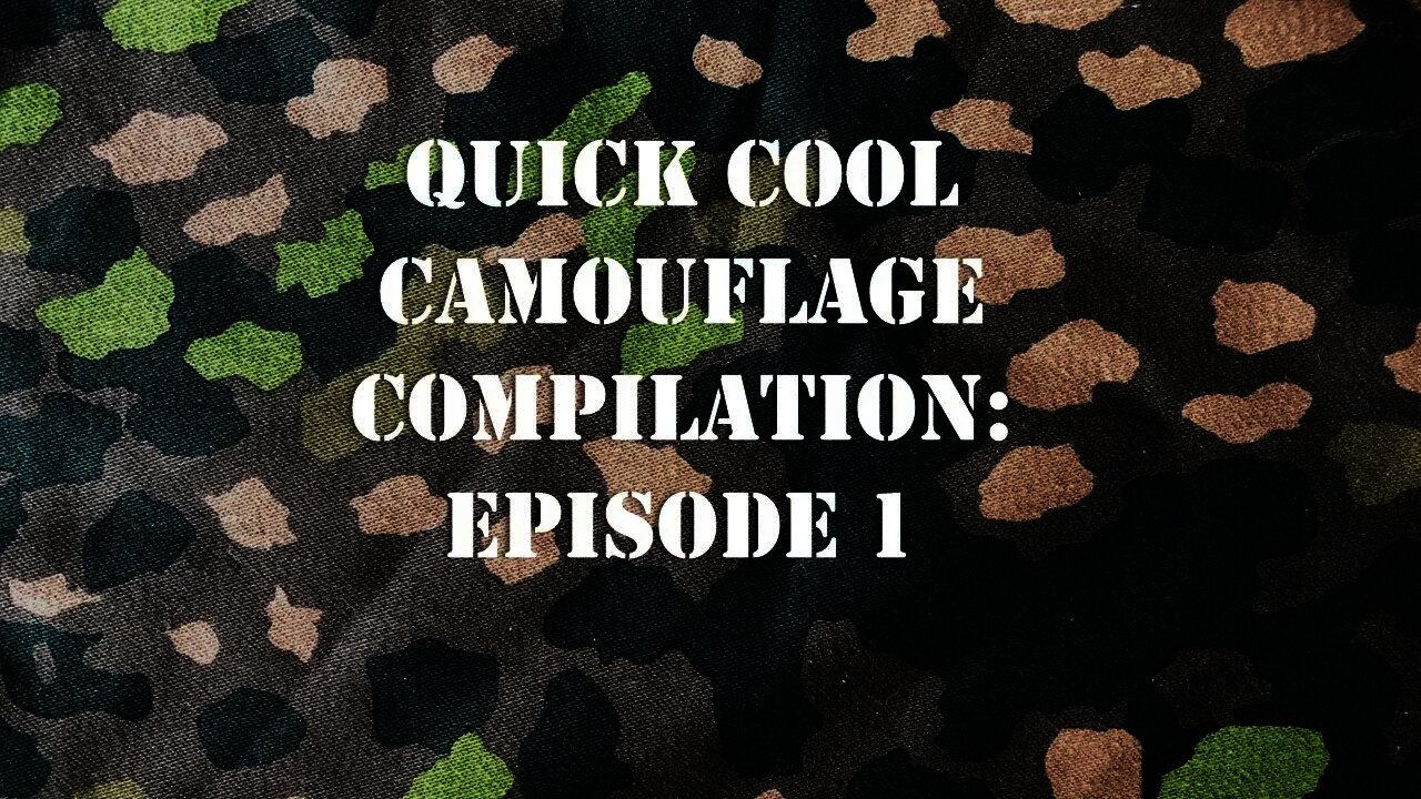 Quick Cool Camouflage Compilation: Episode 1