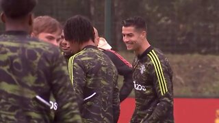 Ronaldo in GOOD spirits as Manchester United train ahead of Omonia Nicosia Europa League clash
