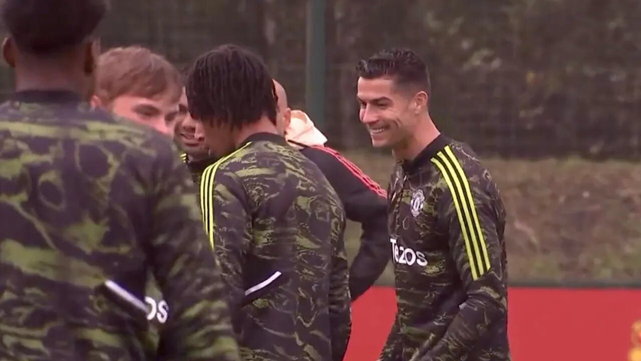 Ronaldo in GOOD spirits as Manchester United train ahead of Omonia Nicosia Europa League clash