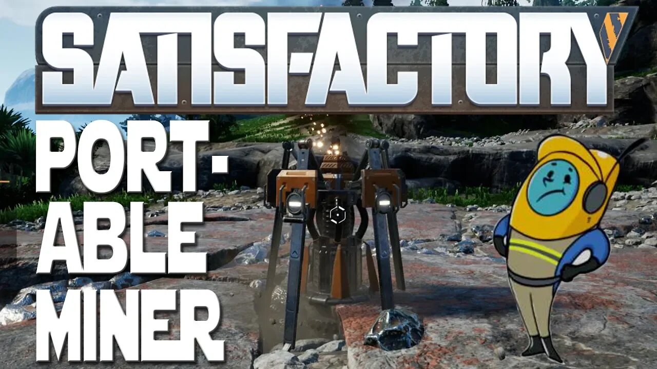 Satisfactory ep 2 - Making Concrete. Hub Upgrade. Portable Miner