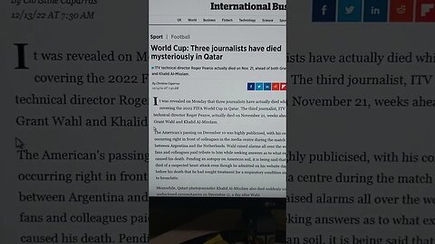 Journalists mysteriously dying at World Cup #worldcup #journalists #mysterious