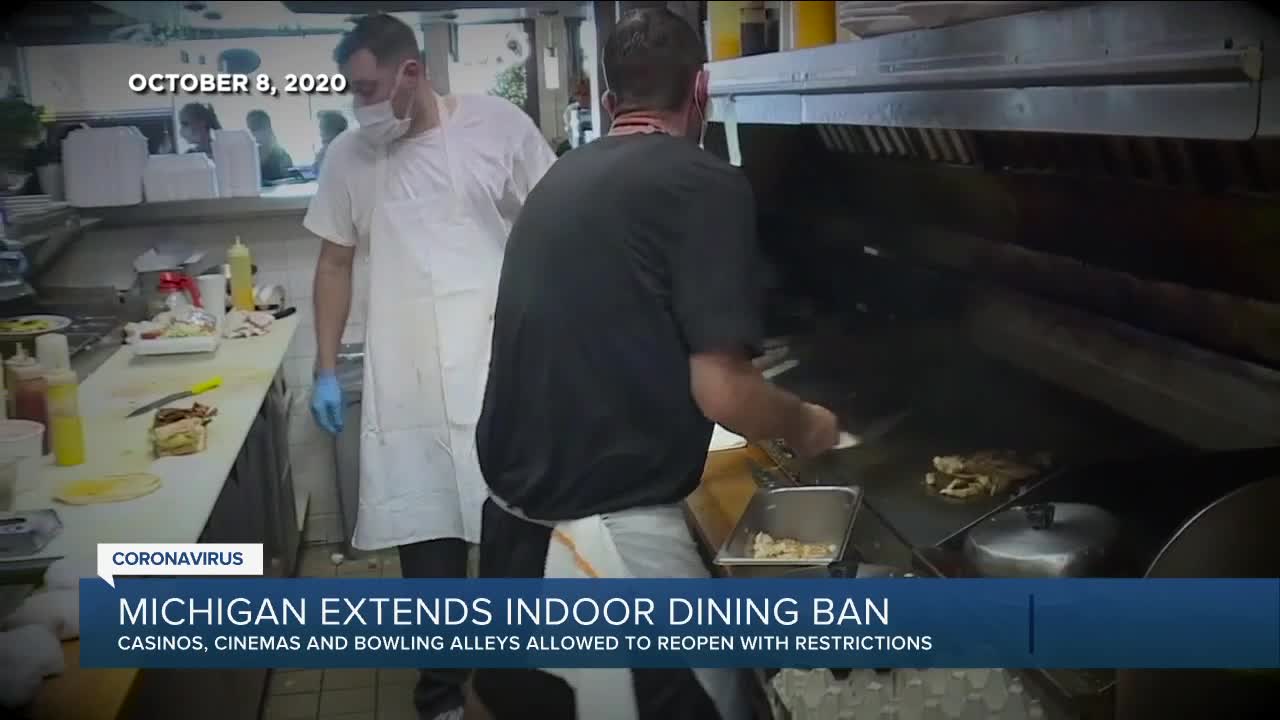 Indoor dining to remain closed through mid January, movie theaters, casinos & more can reopen