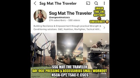 Day 960: Pressing & Accessories Small Workout
