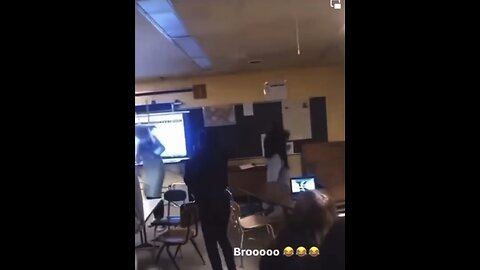 Student throws a chair 🪑 at another student and connects