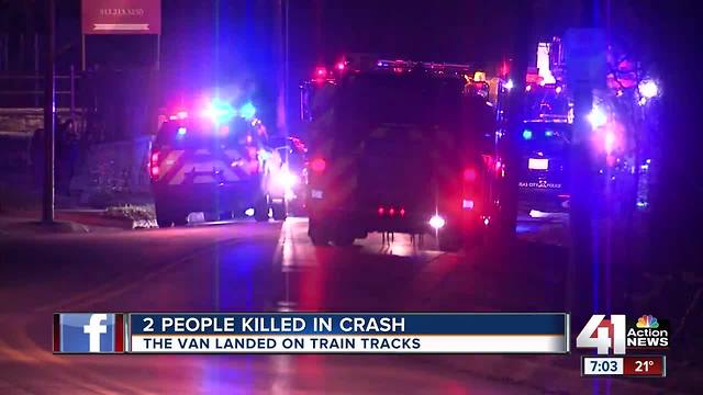 Two people die after van flips onto KCK tracks, gets hit by oncoming train