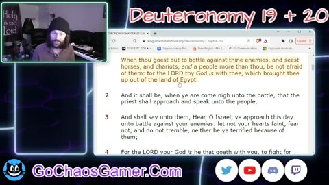 Deuteronomy 19 and 20 King James Version (KJV Bible 3/27/2022)