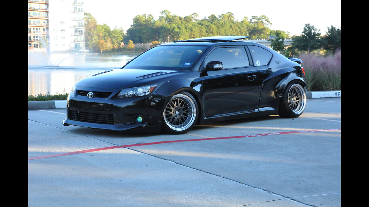 Scion tC Wide Body Fender Flares and AD 5 Axis Lip