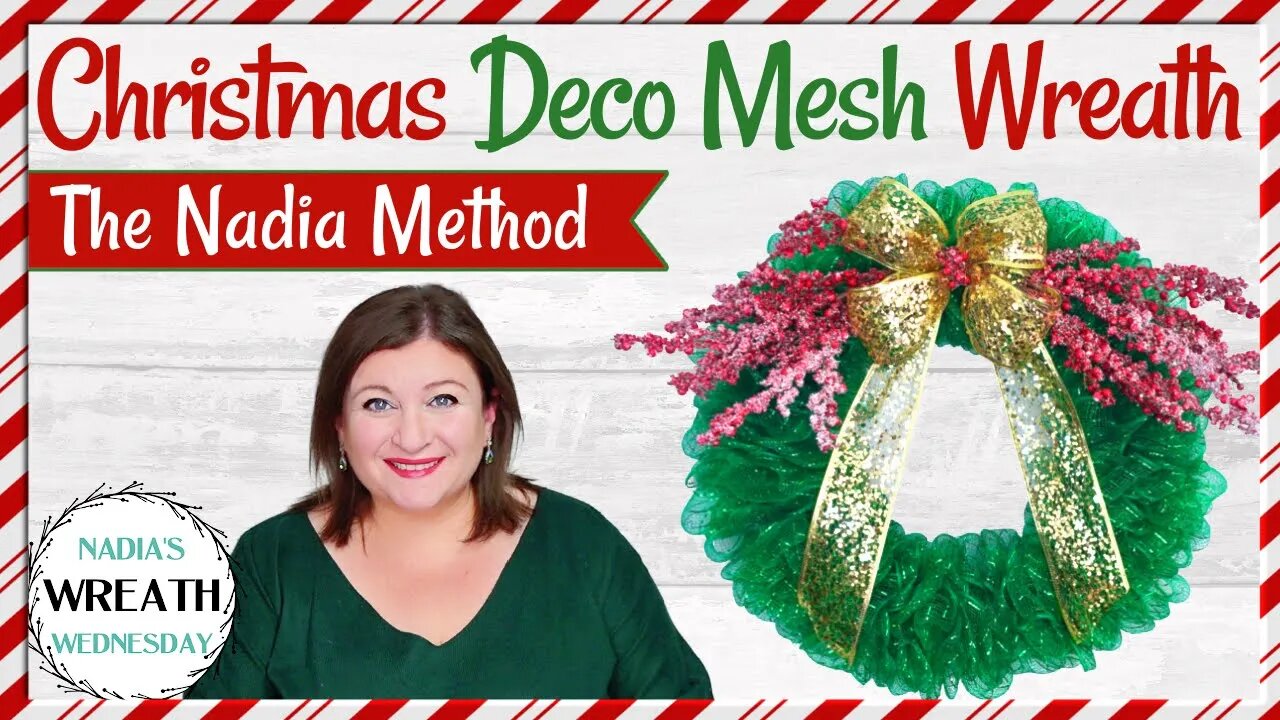 NO FRAY DECO MESH CHRISTMAS WREATH DIY | Dollar Tree ZERO FRAY wreath DIY | The Nadia Method