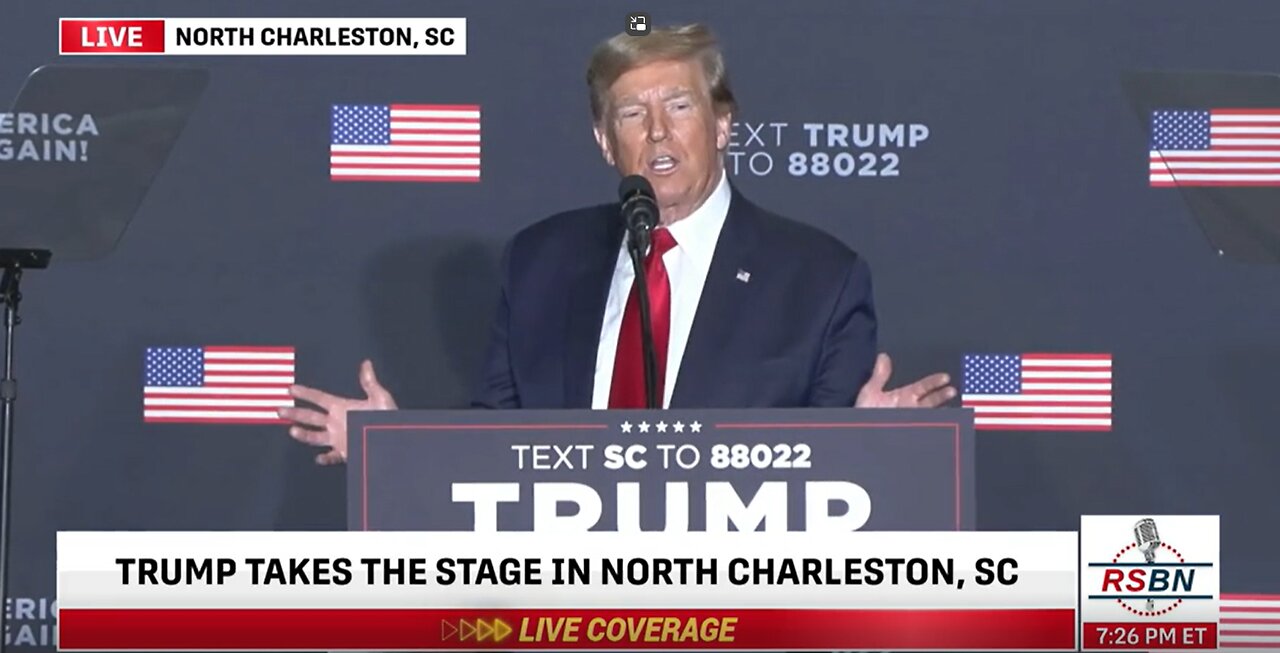 President Donald Trump North Charleston, South Carolina Rally 2/14/24