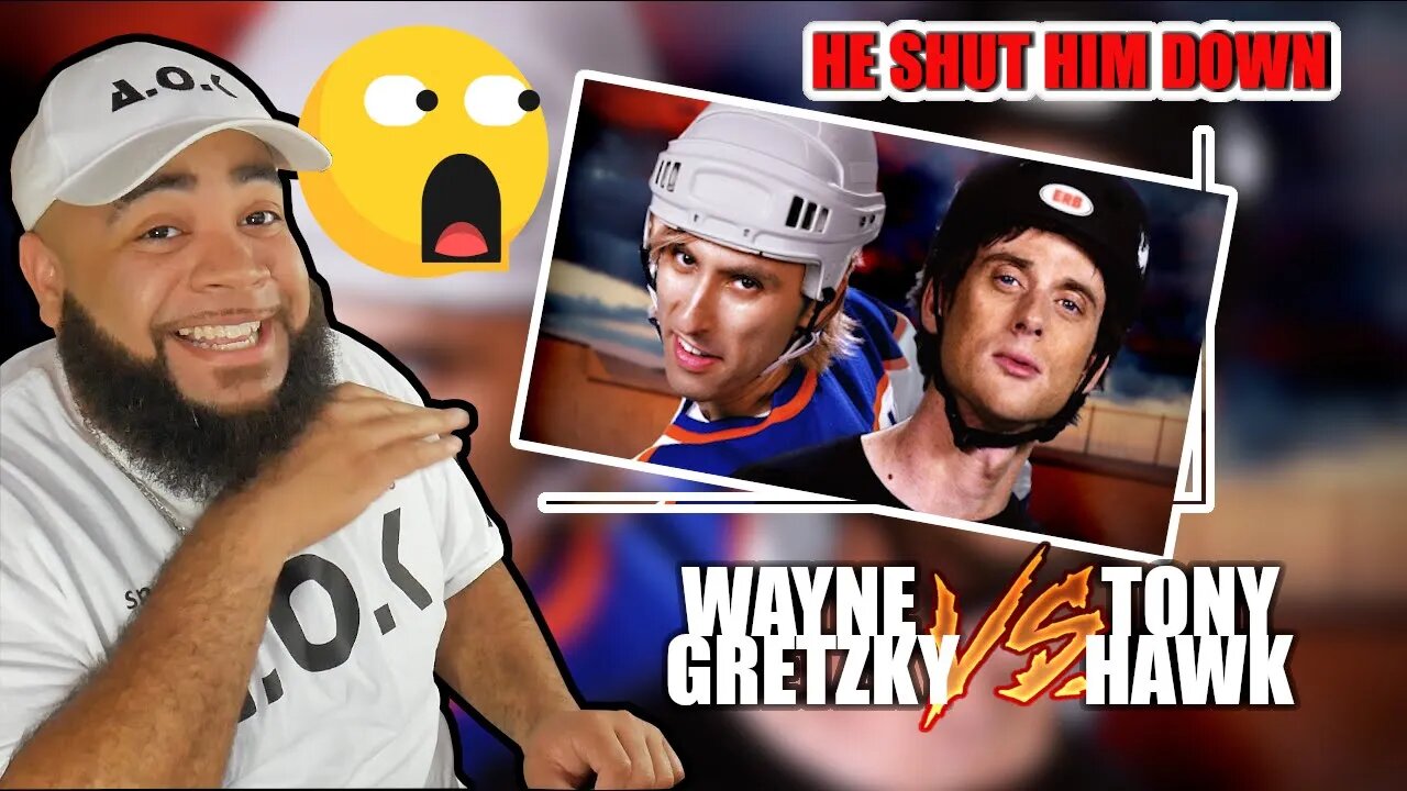 SKATER REACTS TO - Tony Hawk vs Wayne Gretzky Epic Rap Battles of History {{ REACTION }}